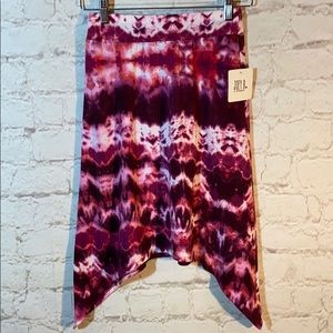 JOEY B. JOE BENBASSET TIE-DYE LINEN STRETCH SKIRT